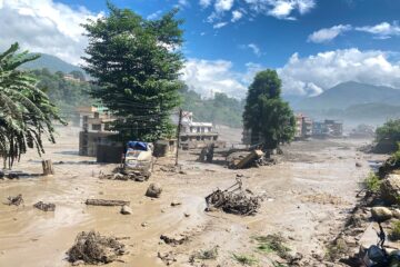 The flood has not only destroyed roads and buildings; it has disrupted lives, livelihoods, and years of hard work. This haunting landscape in Rasuwa, Nepal, stands as a powerful reminder of the human cost of natural disasters and the long, difficult road to recovery and rebuilding.