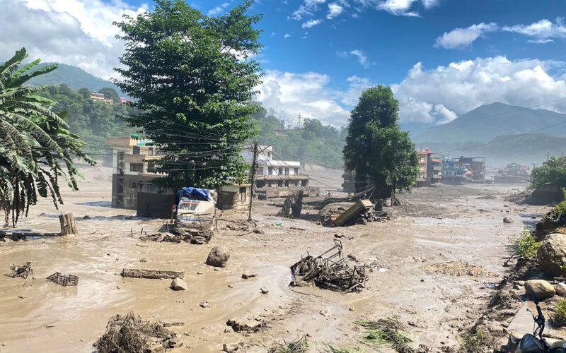 The flood has not only destroyed roads and buildings; it has disrupted lives, livelihoods, and years of hard work. This haunting landscape in Rasuwa, Nepal, stands as a powerful reminder of the human cost of natural disasters and the long, difficult road to recovery and rebuilding.